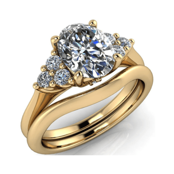 Oval shaped Classic twin Ring