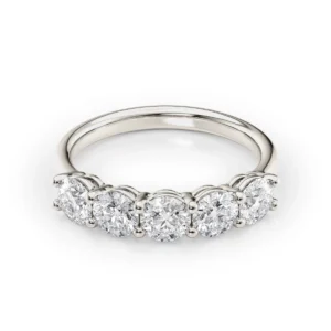 Diamond Round Half-Eternity Ring